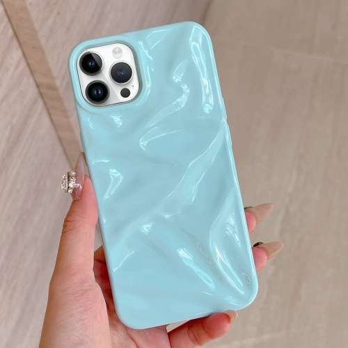 

For iPhone 14 Pro Water Ripple Electroplating Paint TPU Phone Case(Sky Blue)