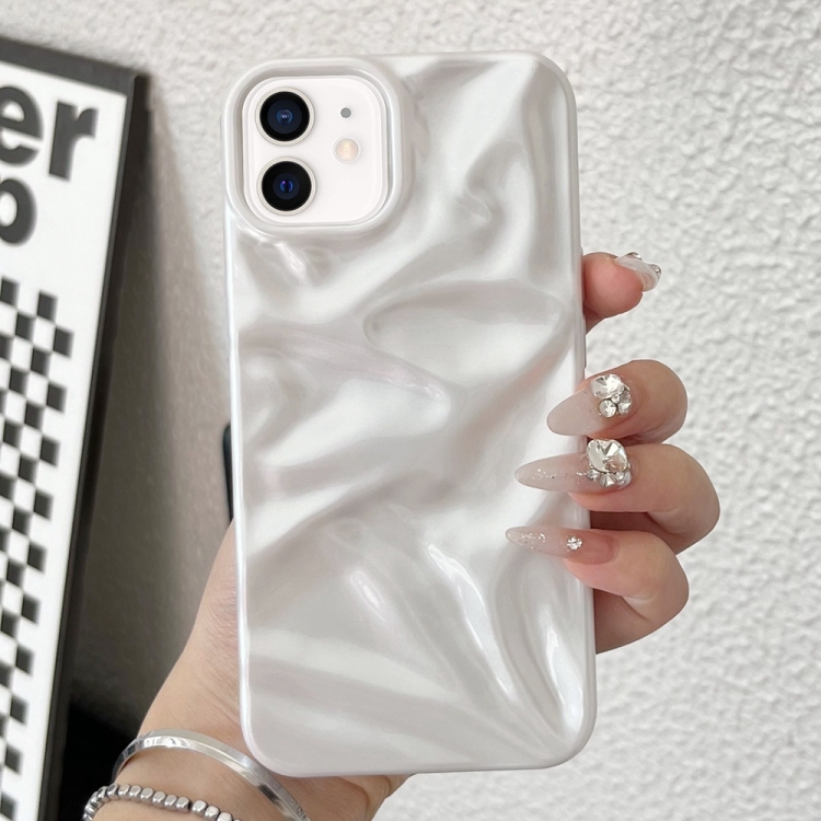 

For iPhone 11 Water Ripple Electroplating Paint TPU Phone Case(White)