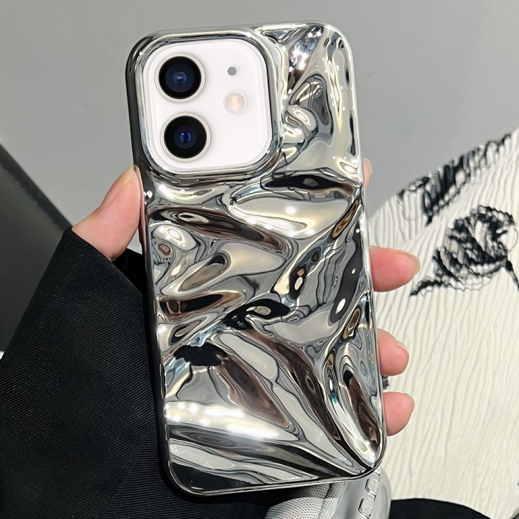 

For iPhone 11 Water Ripple Electroplating Paint TPU Phone Case(Bright Silver)