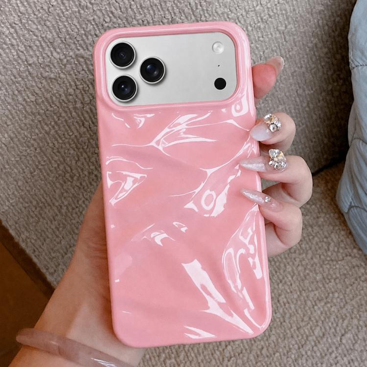 For iPhone 18 Pro Max Water Ripple Electroplating Paint TPU Phone Case(Pink)