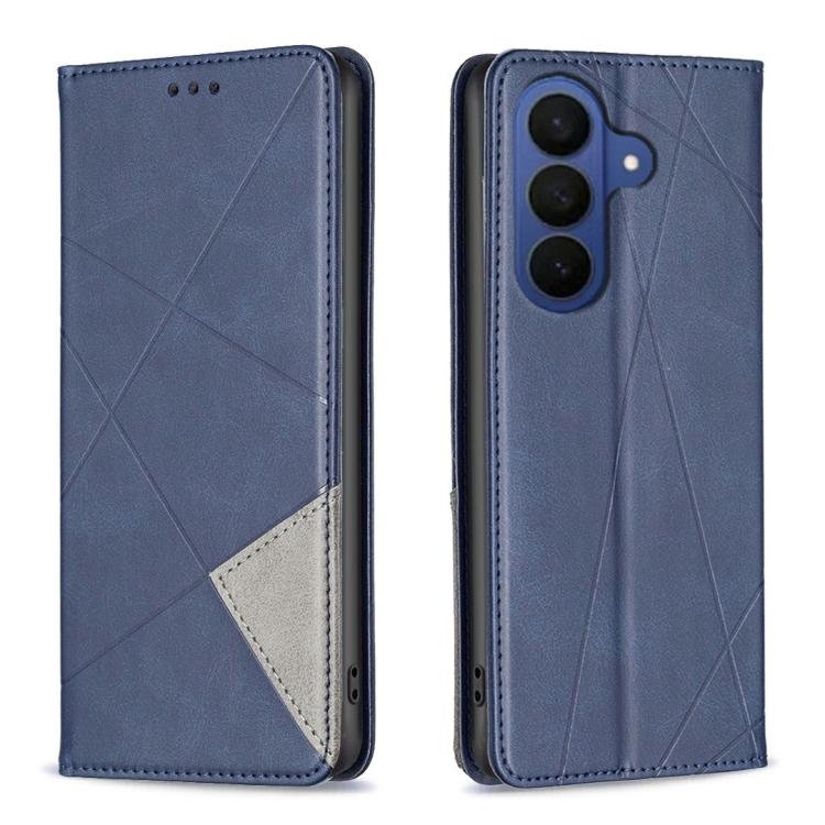 

For Redmi Note 15 Pro 4G Global 165.8mm Rhombus Texture Magnetic Leather Phone Case(Blue)