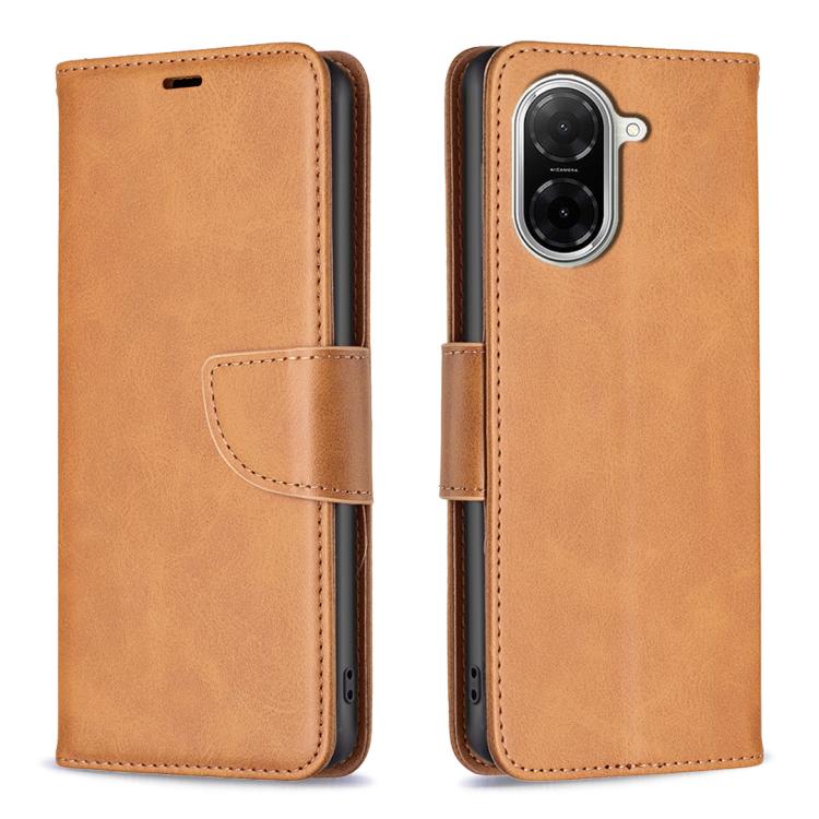 

For Redmi A5 4G 171.7mm Lambskin Texture Pure Color Flip Leather Phone Case(Yellow)