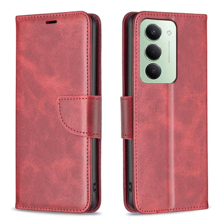 

For Redmi 15 5G Global / 15 4G SEA 169.5mm Lambskin Texture Pure Color Flip Leather Phone Case(Red)