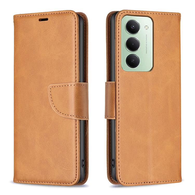 

For Redmi 15 5G Global / 15 4G SEA 169.5mm Lambskin Texture Pure Color Flip Leather Phone Case(Yellow)