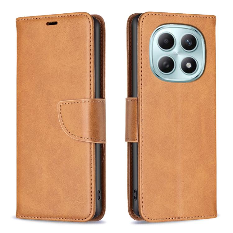 

For Redmi Note 15 5G Global 164mm Lambskin Texture Pure Color Flip Leather Phone Case(Yellow)