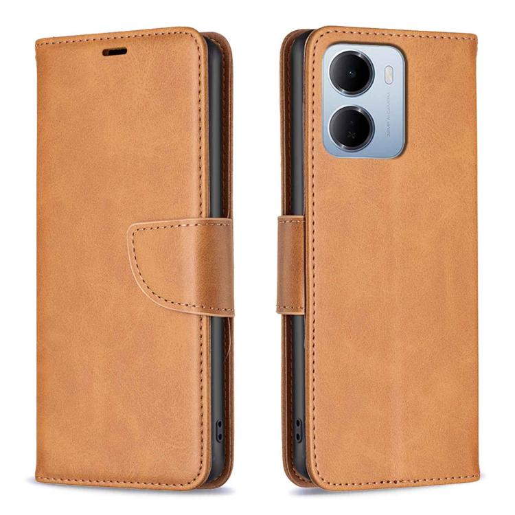 

For Redmi 15a 5G Lambskin Texture Pure Color Flip Leather Phone Case(Yellow)
