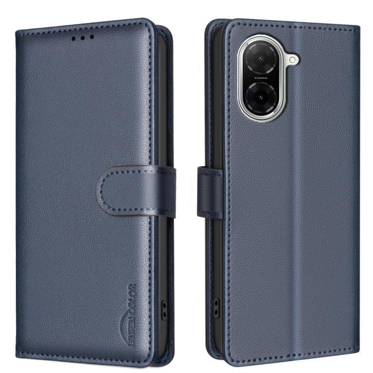 

For Redmi A5 4G 171.7mm Litchi Texture RFID Anti-theft Leather Phone Case(Blue)