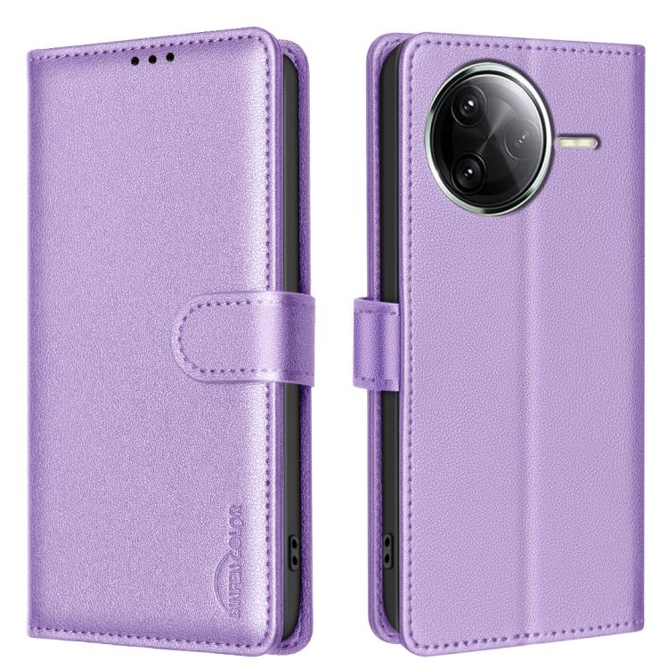 

For Redmi K80 / K80 Pro Litchi Texture RFID Anti-theft Leather Phone Case(Purple)