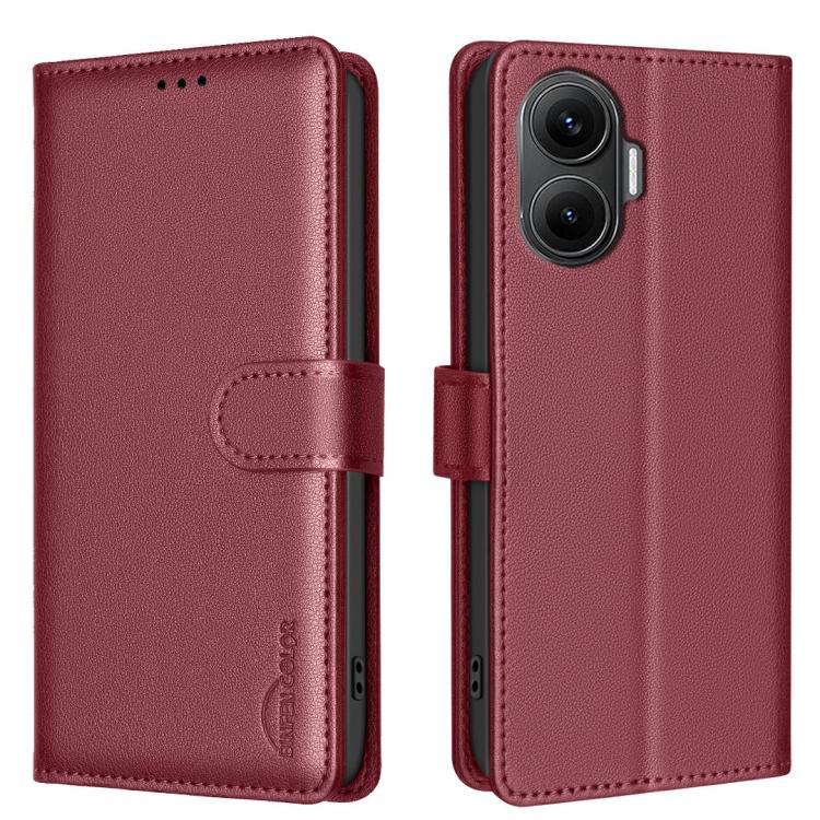 

For Redmi Turbo 4 Pro Litchi Texture RFID Anti-theft Leather Phone Case(Red)