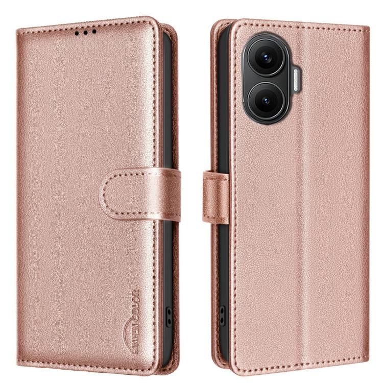 

For Redmi Turbo 4 Pro Litchi Texture RFID Anti-theft Leather Phone Case(Gold)