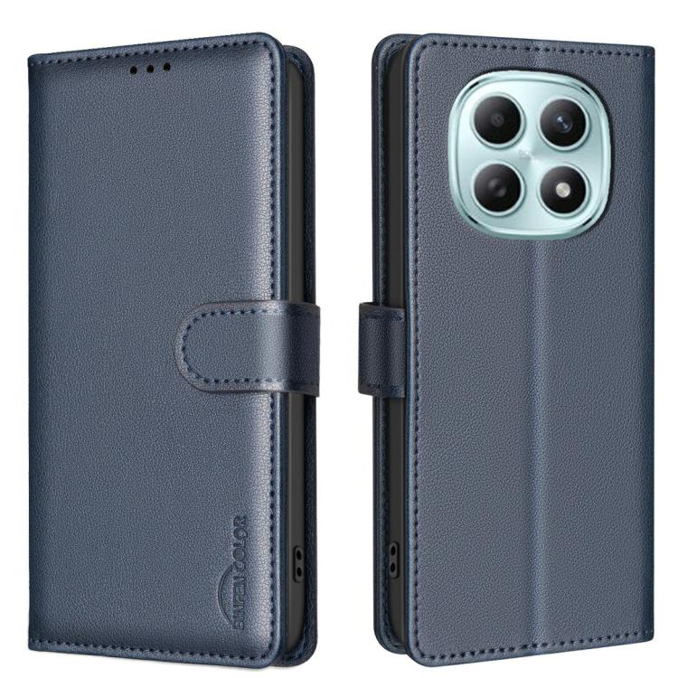 

For Redmi Note 15 Pro 4G Global 165.8mm Litchi Texture RFID Anti-theft Leather Phone Case(Blue)