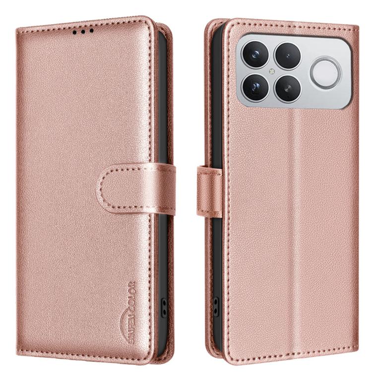 

For Redmi K90 Pro Max/Poco F8 Ultra Litchi Texture RFID Anti-theft Leather Phone Case(Gold)