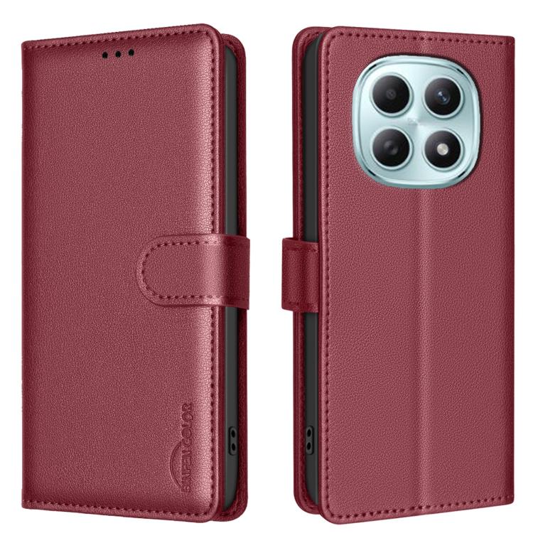 

For Redmi Note 15 5G Global 164mm Litchi Texture RFID Anti-theft Leather Phone Case(Red)