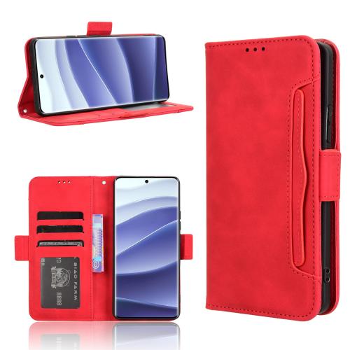 

For Redmi Note 14 Pro+ 5G Skin Feel Calf Texture Card Slots Leather Phone Case(Red)