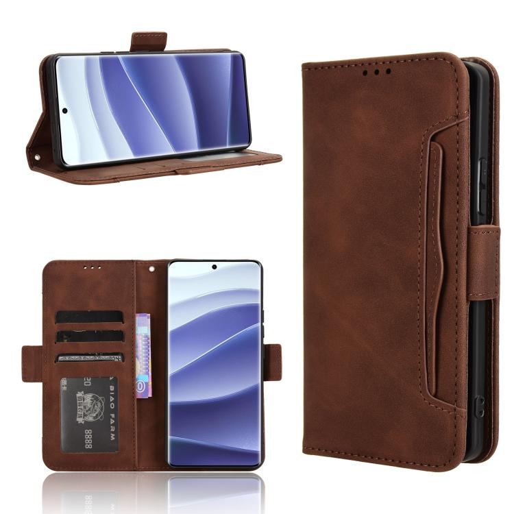 

For Redmi Note 14 Pro+ 5G Skin Feel Calf Texture Card Slots Leather Phone Case(Brown)