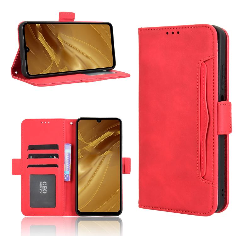 

For Redmi A5 4G 173.3mm Skin Feel Calf Texture Card Slots Leather Phone Case(Red)