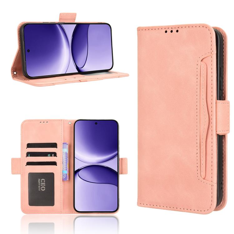 

For Redmi Turbo 4 Pro 5G Skin Feel Calf Texture Card Slots Leather Phone Case(Pink)