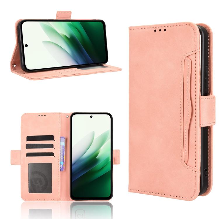 

For Redmi 15 5G / 4G EU 171mm Skin Feel Calf Texture Card Slots Leather Phone Case(Pink)