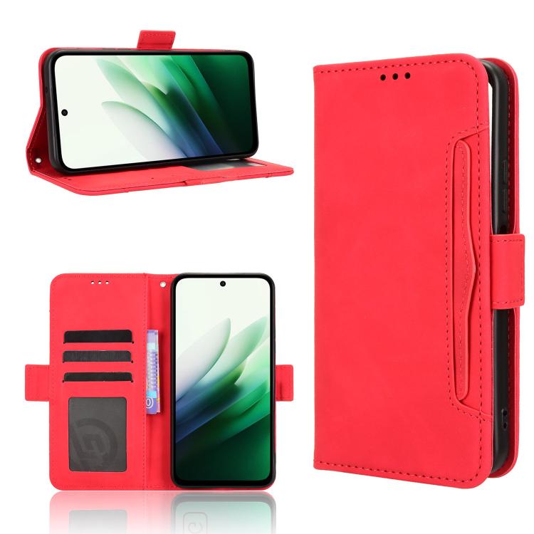 

For Redmi 15 5G / 4G EU 171mm Skin Feel Calf Texture Card Slots Leather Phone Case(Red)
