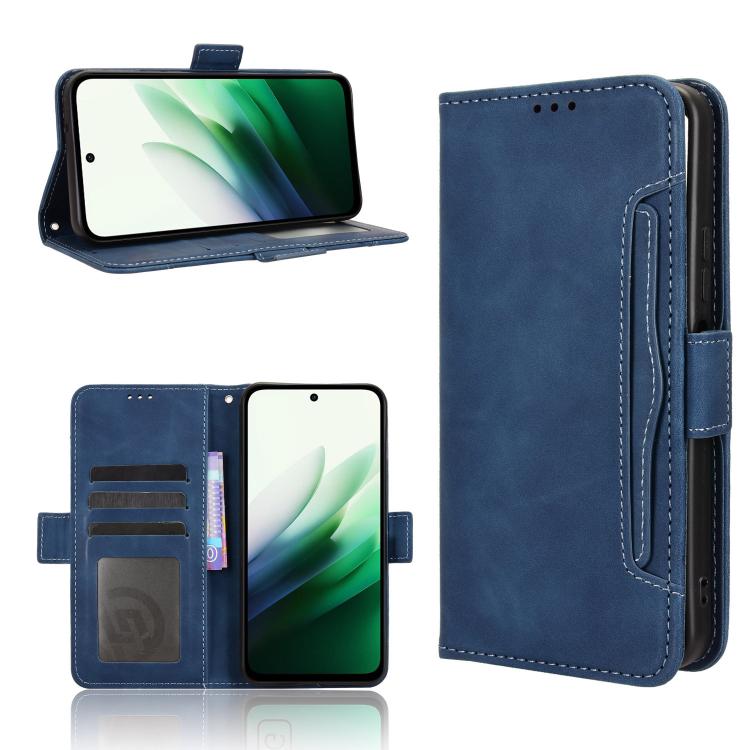 

For Redmi 15 5G Global / 15 4G SEA 169.5mm Skin Feel Calf Texture Card Slots Leather Phone Case(Blue)