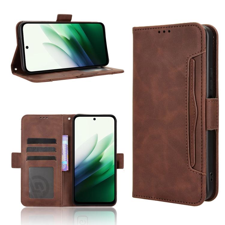 

For Redmi 15 5G Global / 15 4G SEA 169.5mm Skin Feel Calf Texture Card Slots Leather Phone Case(Brown)