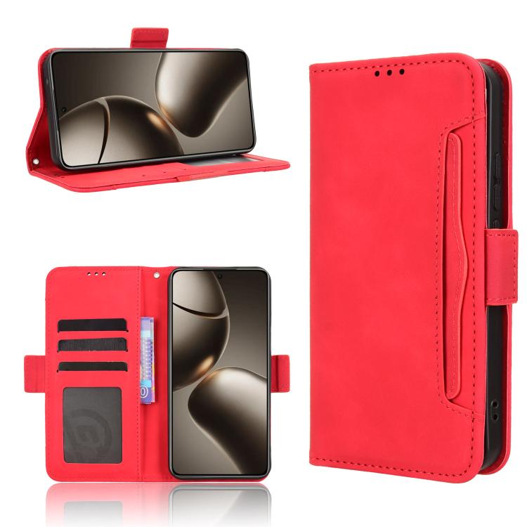 

For Xiaomi 15T 5G Skin Feel Calf Texture Card Slots Leather Phone Case(Red)