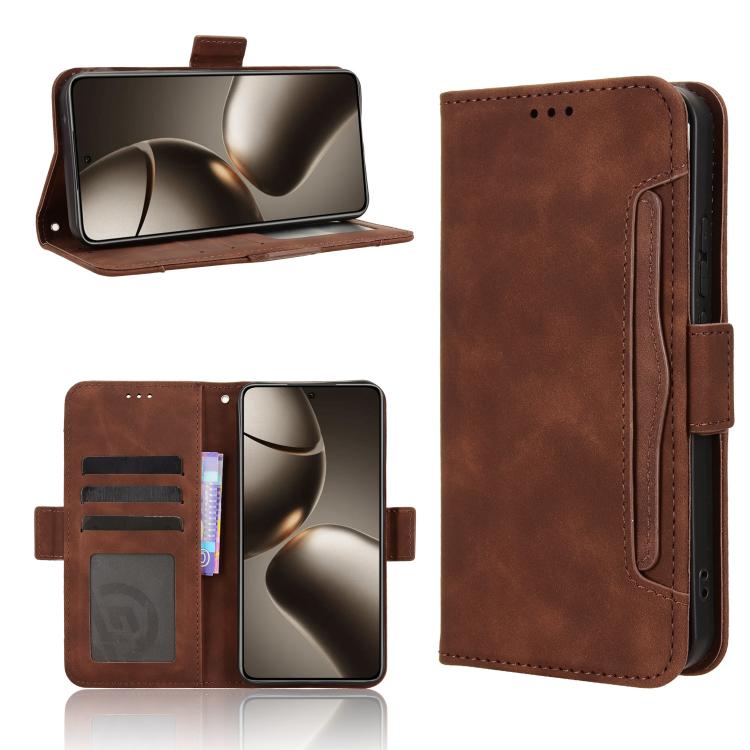 

For Xiaomi 15T 5G Skin Feel Calf Texture Card Slots Leather Phone Case(Brown)