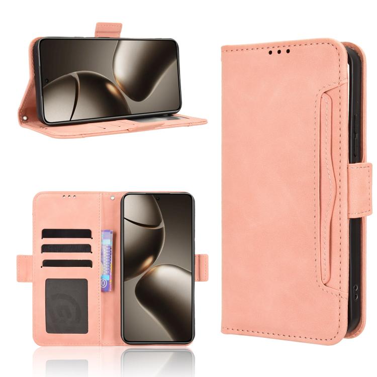 

For Xiaomi 15T Pro 5G Skin Feel Calf Texture Card Slots Leather Phone Case(Pink)