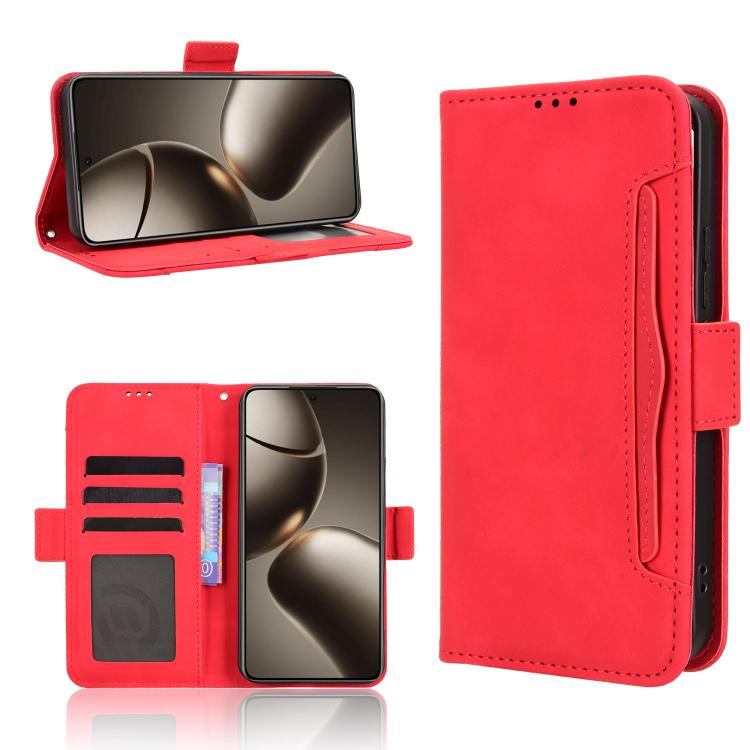 

For Xiaomi 15T Pro 5G Skin Feel Calf Texture Card Slots Leather Phone Case(Red)