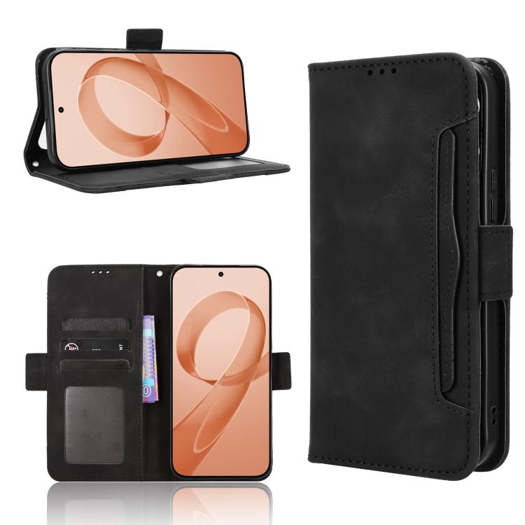 

For Redmi K90 Pro Max 5G Skin Feel Calf Texture Card Slots Leather Phone Case(Black)