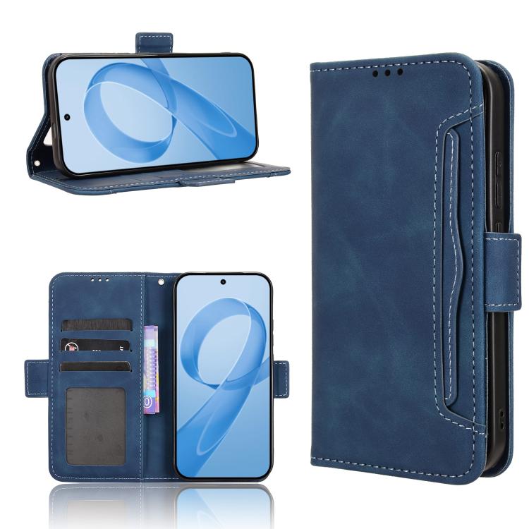 

For Redmi K90 5G / Poco F8 Pro Skin Feel Calf Texture Card Slots Leather Phone Case(Blue)