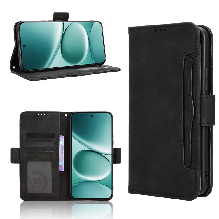 

For Redmi Note 15 Pro 4G Global 165.8mm Skin Feel Calf Texture Card Slots Leather Phone Case(Black)