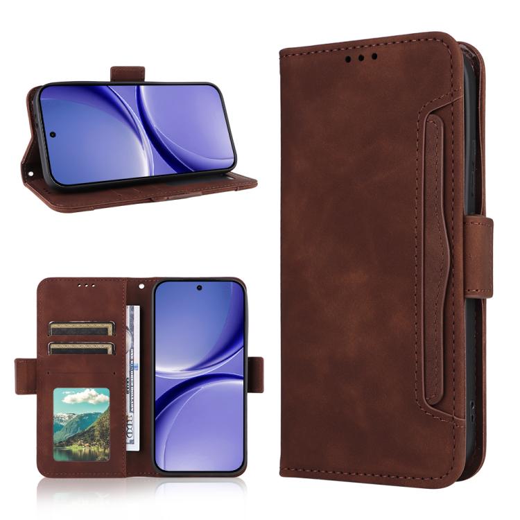 

For Redmi Turbo 5 5G / Poco X8 Pro Skin Feel Calf Texture Card Slots Leather Phone Case(Brown)