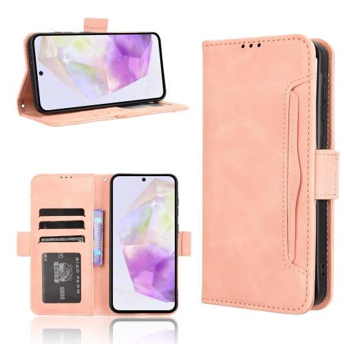 

For Samsung Galaxy A56 5G Skin Feel Calf Texture Card Slots Leather Phone Case(Pink)