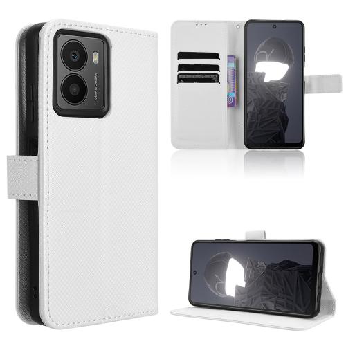 

For HMD Fusion 5G Diamond Texture Leather Phone Case(White)