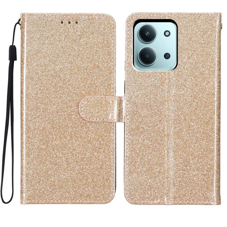 

For Redmi 15C 5G/4G EU 173mm/Poco C85 5G Glitter Powder Flip Leather Phone Case(Gold)