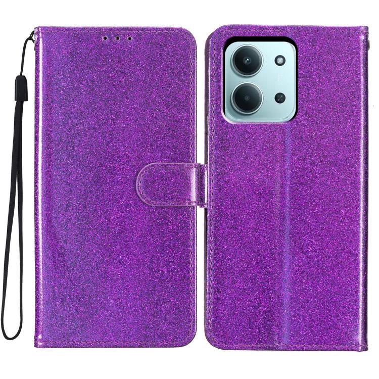 

For Redmi 15C 5G / 4G Global 171mm Glitter Powder Flip Leather Phone Case(Purple)