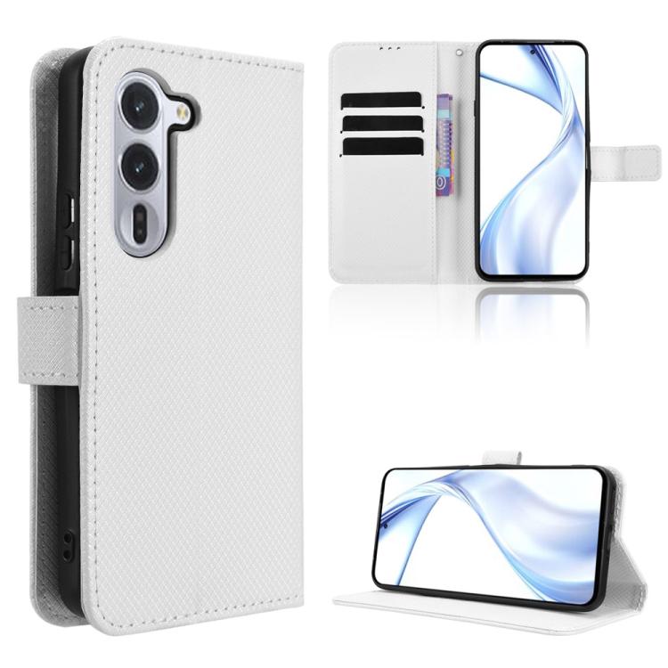 

For Fujitsu Arrows Alpha F-51F Diamond Texture Leather Phone Case(White)