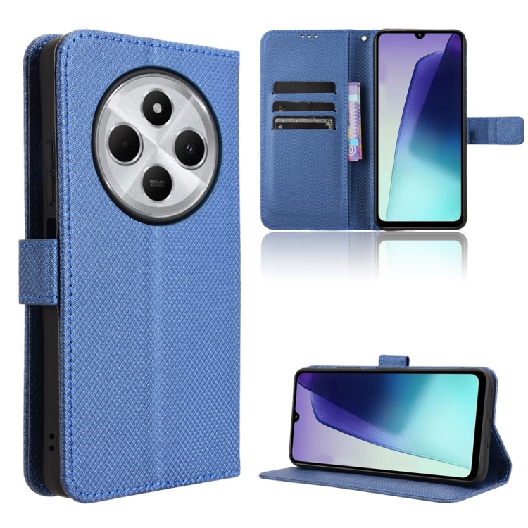 

For Redmi 14C 4G Diamond Texture Leather Phone Case(Blue)