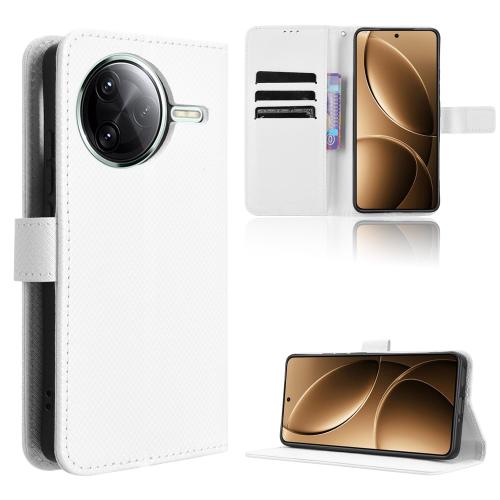 

For Redmi K80 / K80 Pro Diamond Texture Leather Phone Case(White)