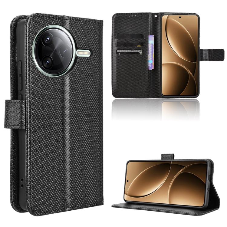 

For Redmi K80 / K80 Pro Diamond Texture Leather Phone Case(Black)