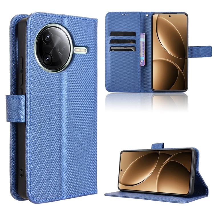 

For Redmi K80 / K80 Pro Diamond Texture Leather Phone Case(Blue)
