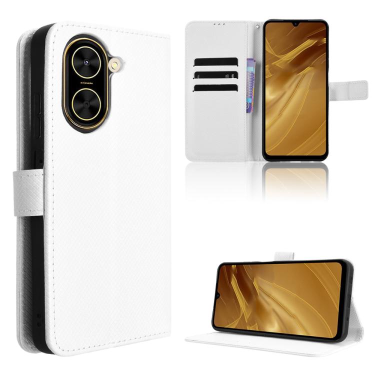 

For Redmi A5 4G 173.3mm Diamond Texture Leather Phone Case(White)