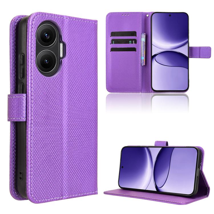

For Redmi Turbo 4 Pro 5G Diamond Texture Leather Phone Case(Purple)