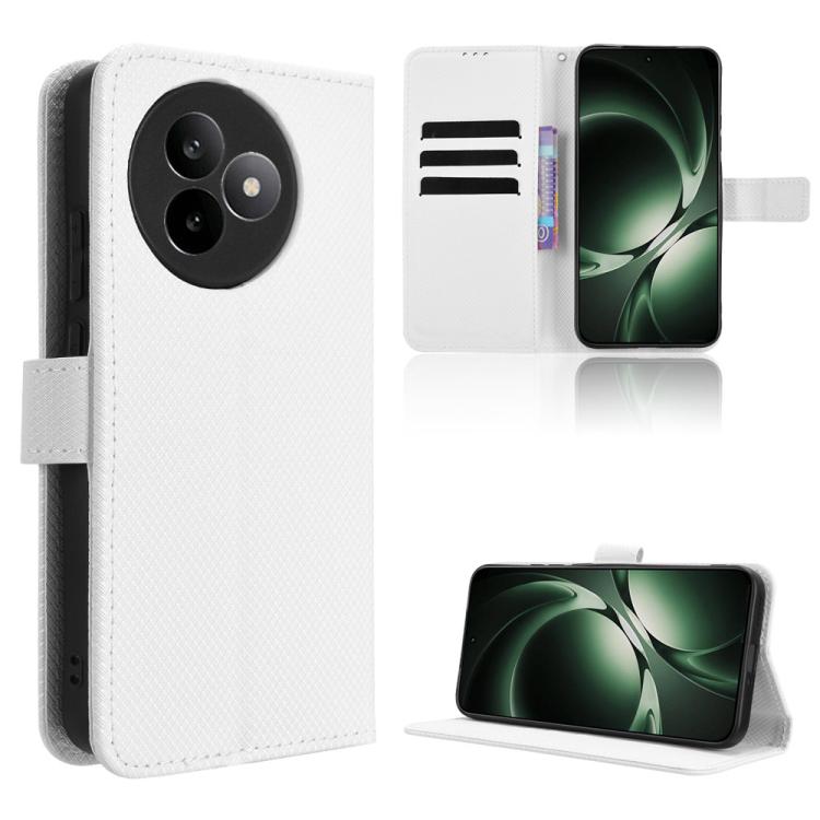 

For Redmi K80 Ultra Diamond Texture Leather Phone Case(White)