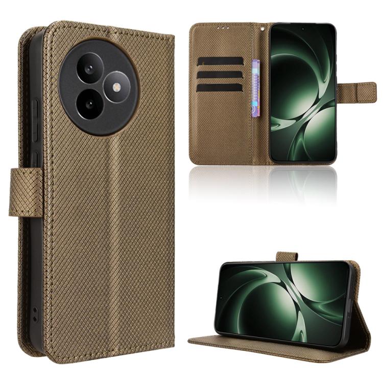 

For Redmi K80 Ultra Diamond Texture Leather Phone Case(Brown)
