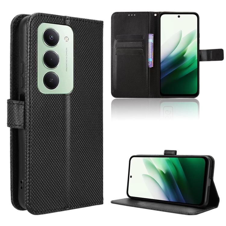 

For Redmi 15 5G / 4G EU 171mm Diamond Texture Leather Phone Case(Black)