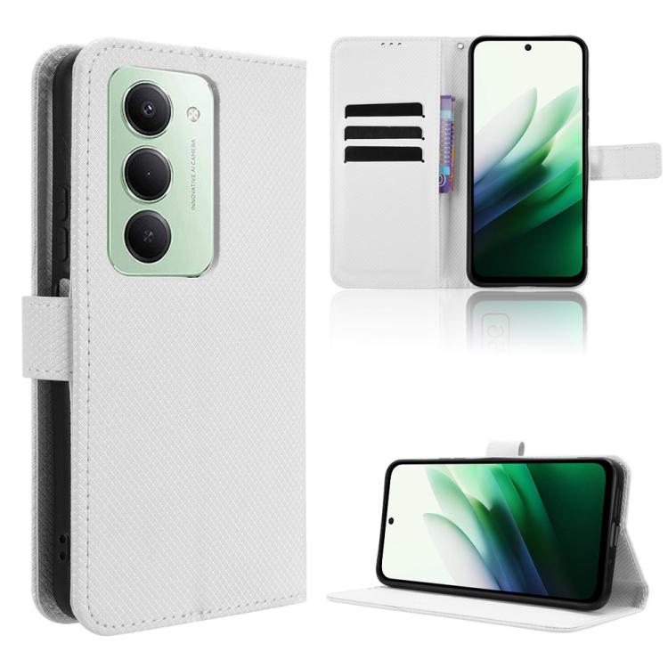 

For Redmi 15 5G Global / 15 4G SEA 169.5mm Diamond Texture Leather Phone Case(White)