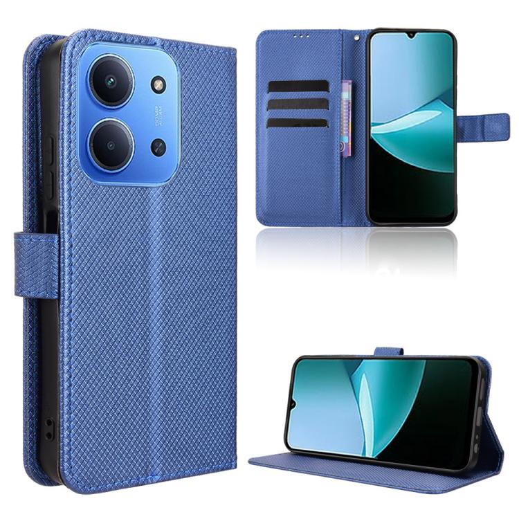 

For Redmi 15C 5G / 4G EU 173mm / Poco C85 5G Diamond Texture Leather Phone Case(Blue)