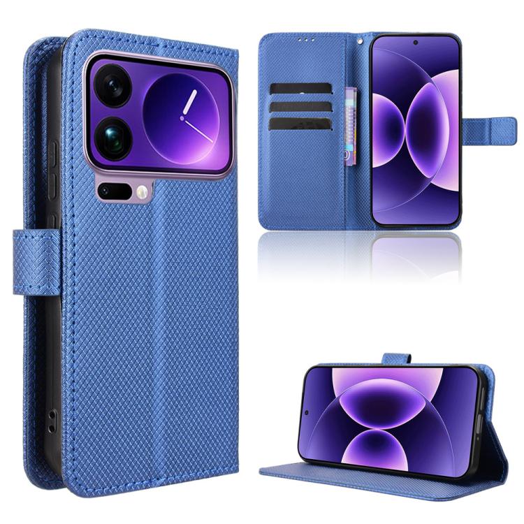 

For Xiaomi 17 Pro Diamond Texture Leather Phone Case(Blue)